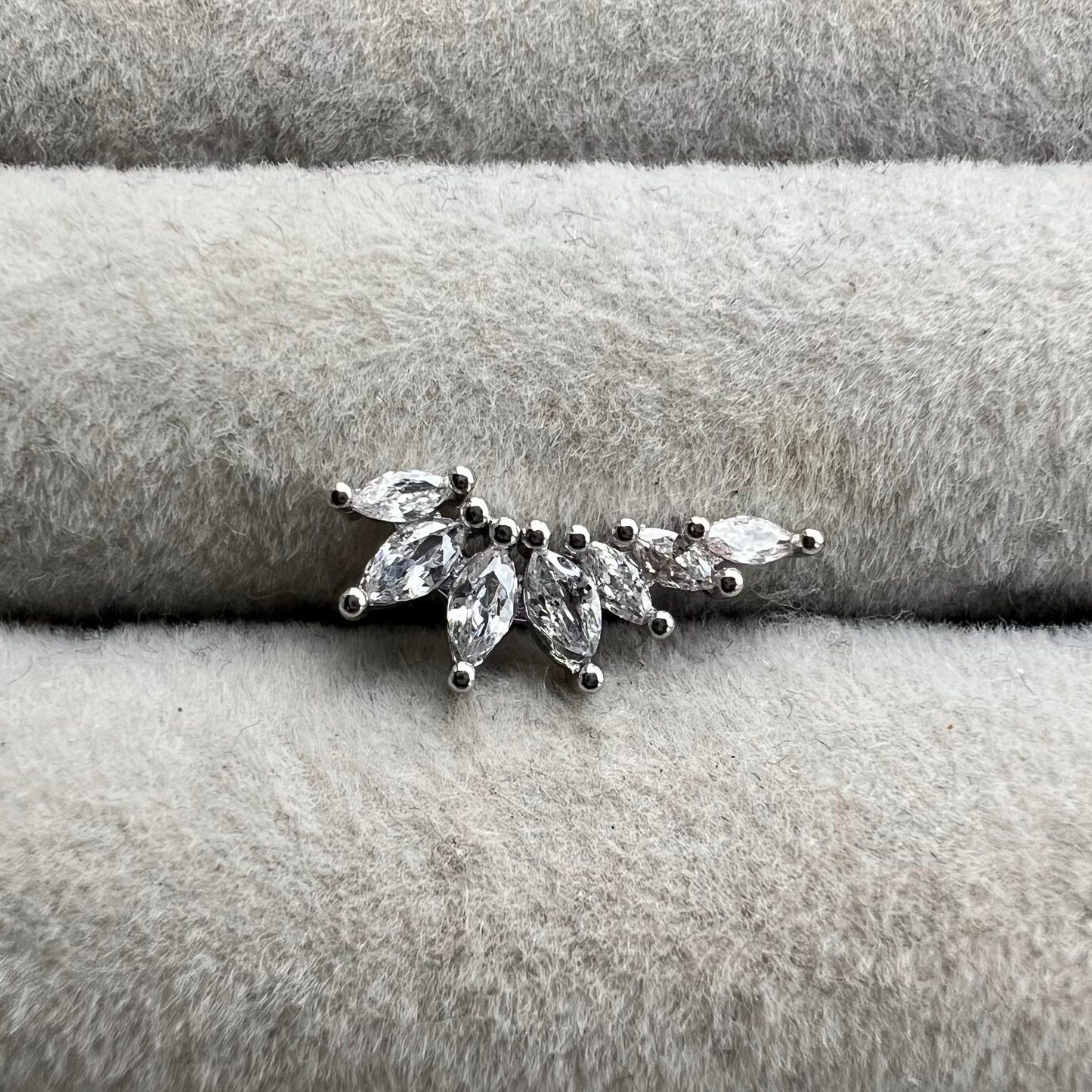 עגיל פרינסס כסף