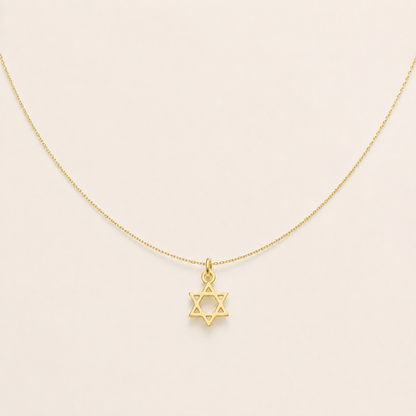 שרשרת מגן דוד קטן זהב
