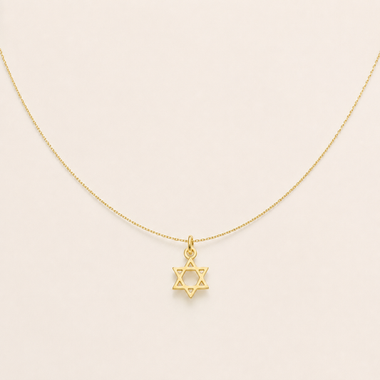 שרשרת מגן דוד קטן זהב