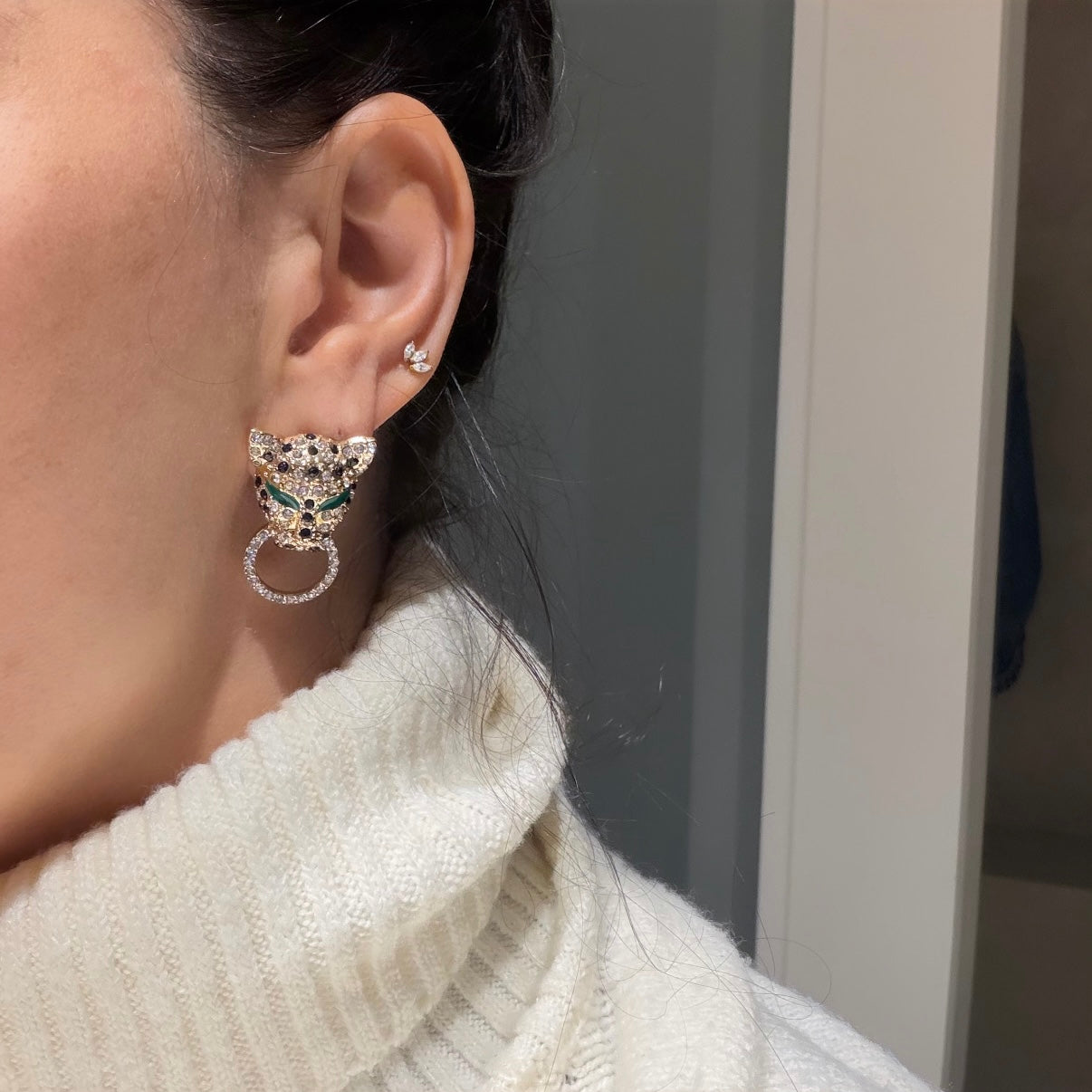 עגילי לביאה - זהב