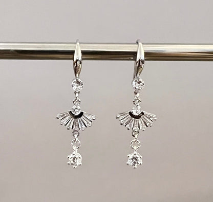 עגיל מניפה כוכב כסף