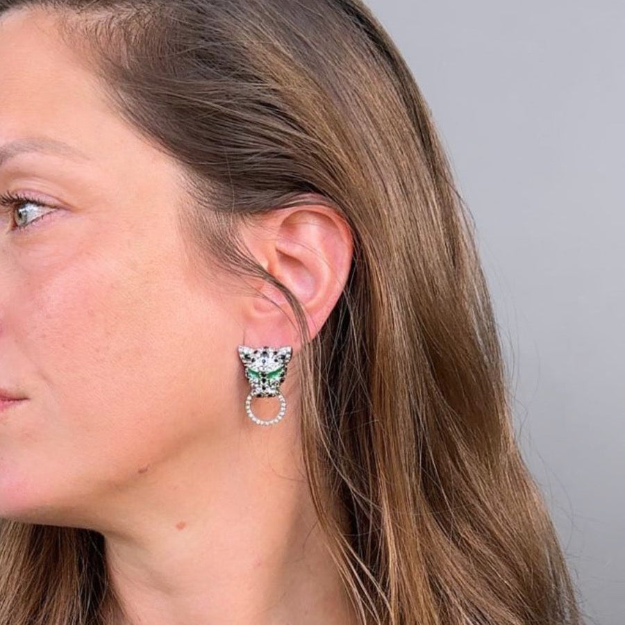 עגילי לביאה - כסף