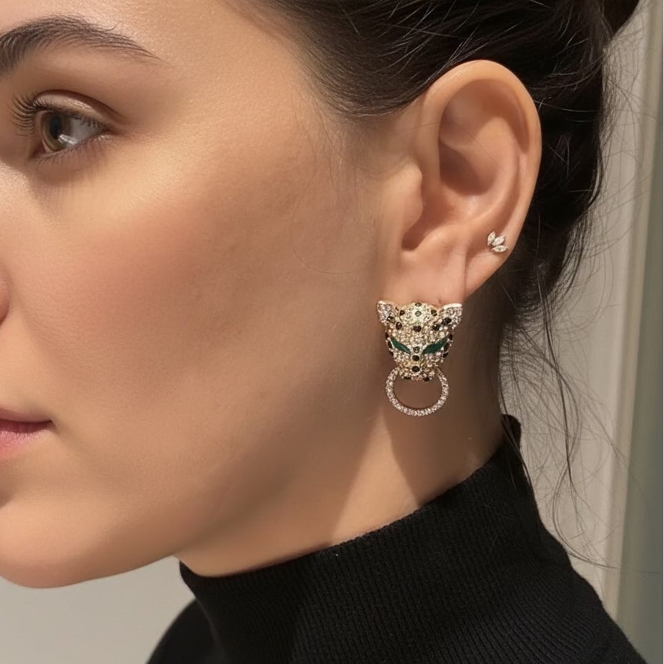 עגילי לביאה - זהב