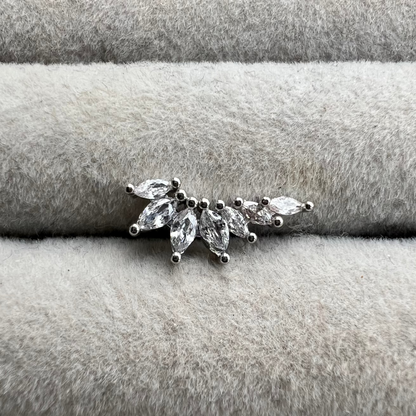 עגיל פרינסס כסף