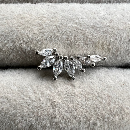 עגיל פרינסס כסף