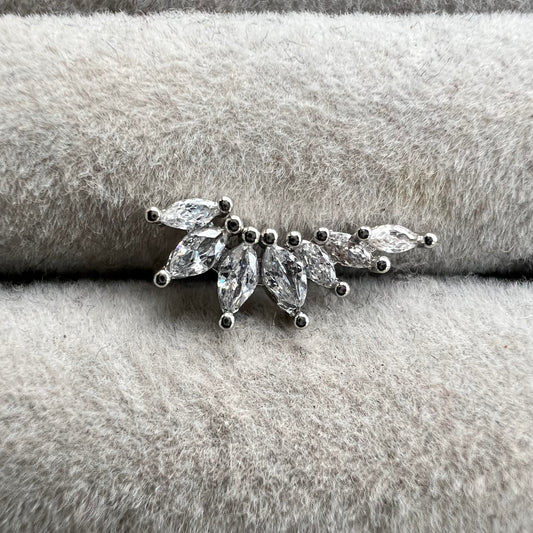 עגיל פרינסס כסף