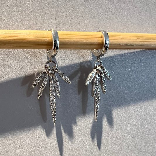 עגילי פאלם כסף